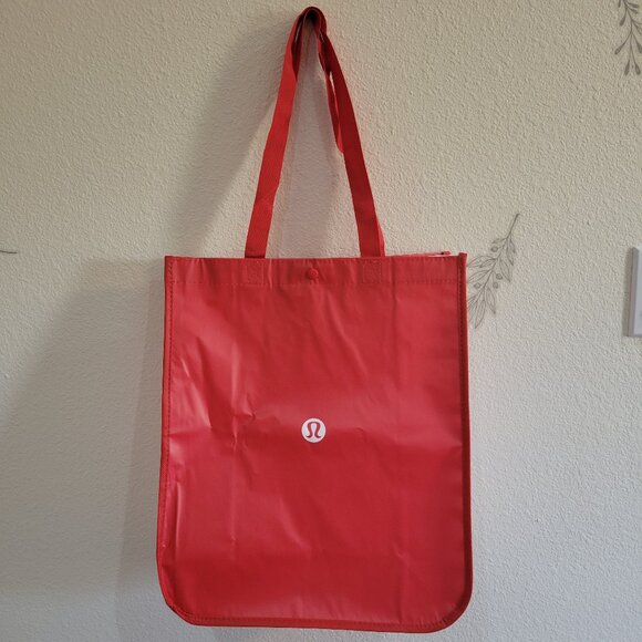 lululemon athletica Handbags - Large Lululemon Athletica Red Reusable Tote Bag